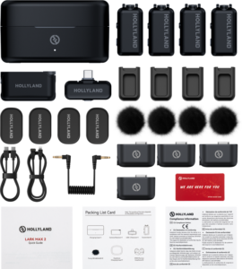 800q-02_133520 Hollyland Lark MAX 2 Combo 4-Person Version with Camera RX + USB-C RX wireless microphone system