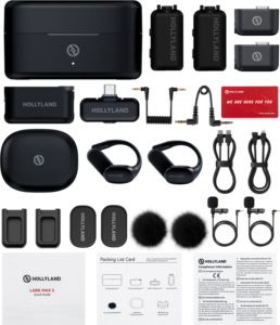 800q-02_133521 Hollyland Lark MAX 2 Ultimate Combo with OWS Monitor Earphone + Camera RX + USB-C RX – wireless microphone system