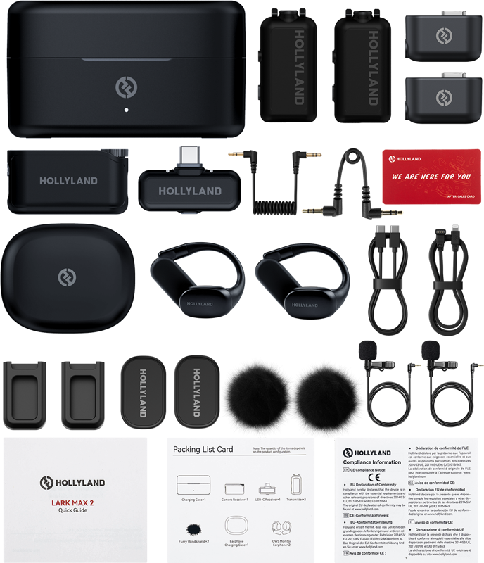 800q-02_133521 Hollyland Lark MAX 2 Ultimate Combo with OWS Monitor Earphone + Camera RX + USB-C RX – wireless microphone system