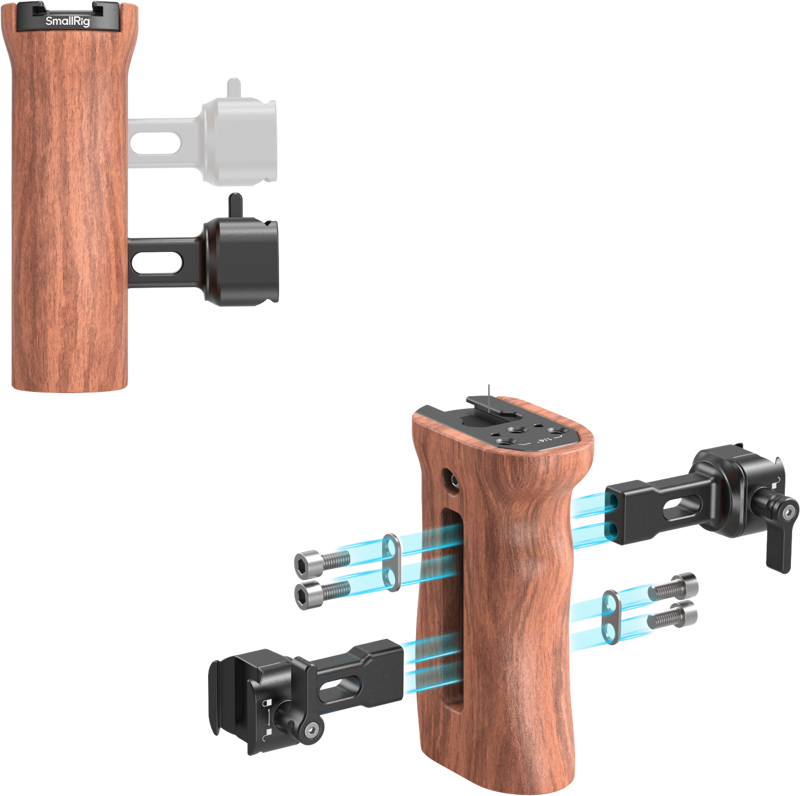 800q-04_113253 SmallRig 2187 Side Handle Wooden Nato