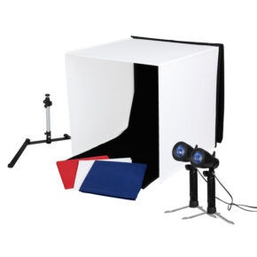 Caruba Portable Photo Studio 40x40x40cm with Separate Halogen Bulbs -kannettava ministudio