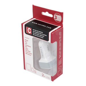Caruba Duo USB Car Charger 4.8 amp White -autolaturi