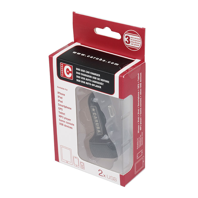 1438690578_391 Caruba Duo USB Car Charger 4.8 amp Black -autolaturi