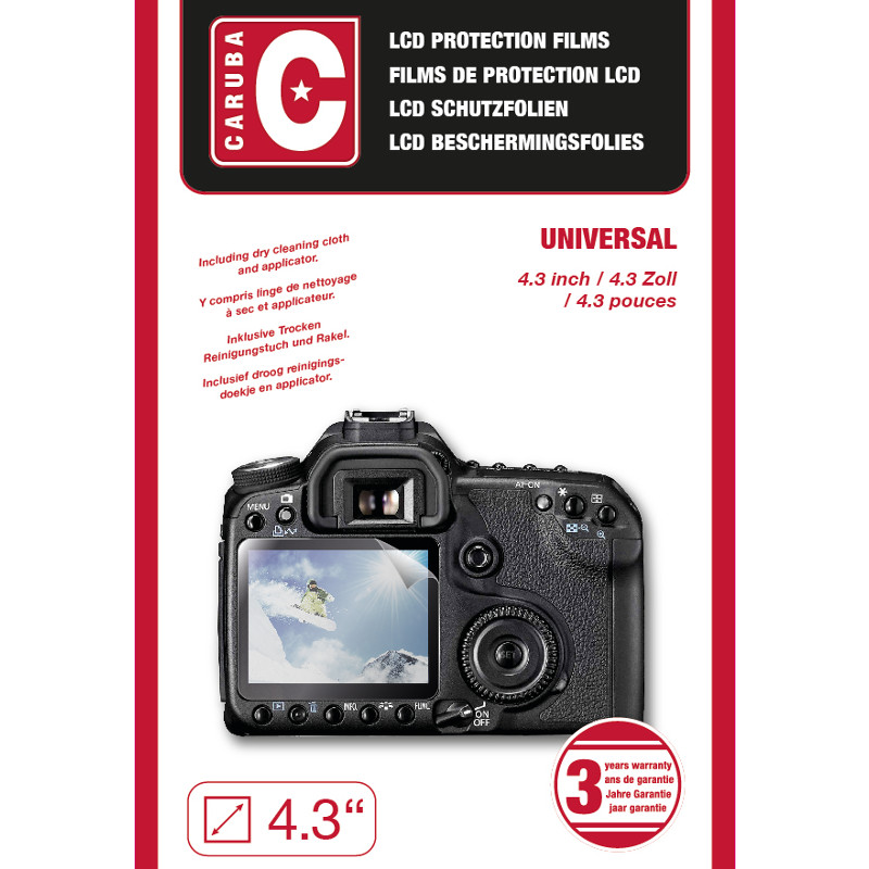 Caruba LCD Screen Protector Universal 4,3″ -näytönsuojakalvo