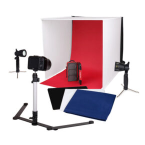 Caruba Portable Photostudio 60x60x60cm with Separate LED Bulbs -minikuvausstudio
