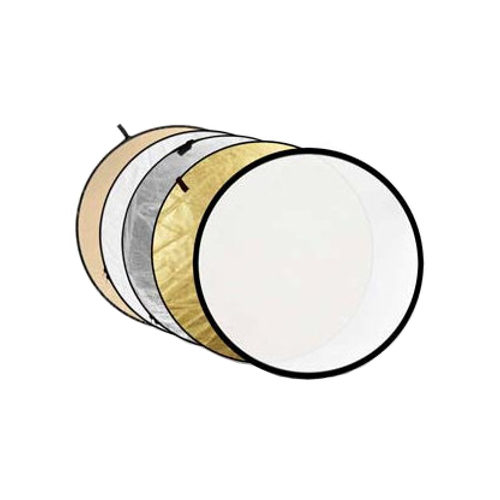 1503410023_203 Caruba Collapsible Reflector 5-in-1 Gold, Silver, Sunyellow, White, Transparent 30cm