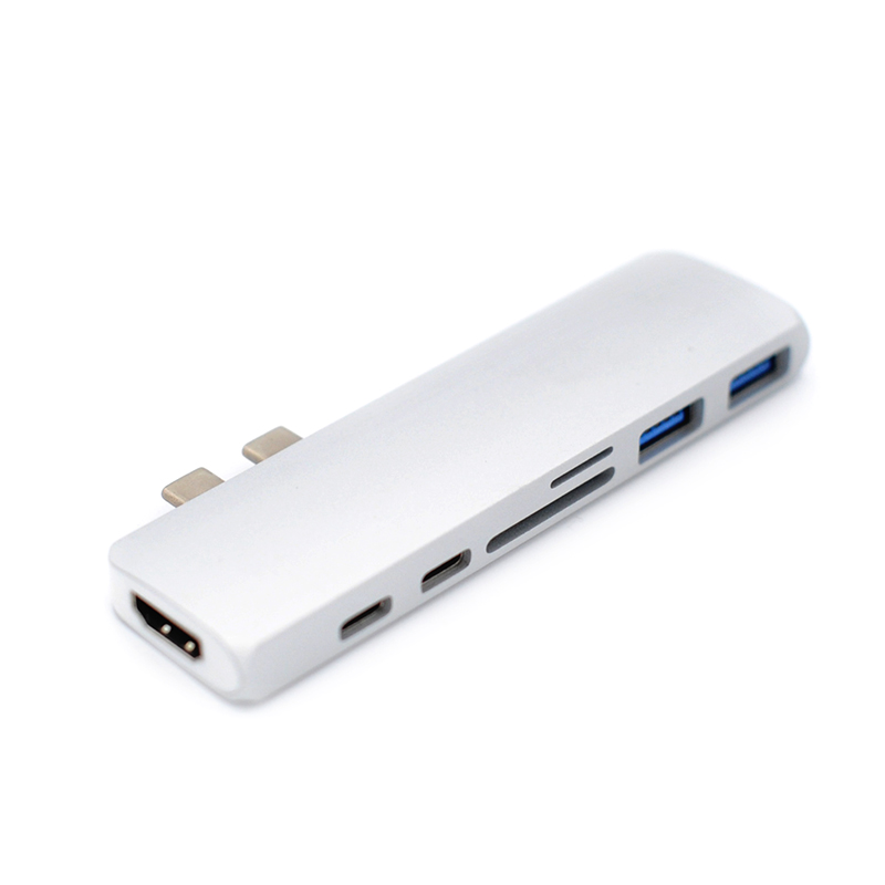 1534408893_005 Caruba Duo Hub for USB-C Grey -USB-C-hubi