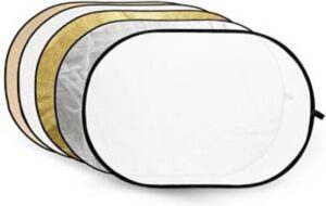 Caruba Collapsible Reflector 5-in-1 Gold, Silver, Sunyellow, White, Transparent 150x200cm