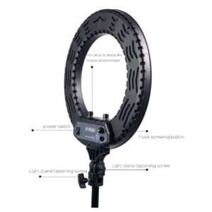 1550054478_112 Caruba Round Vlogger 12 inch LED Set with Bag, musta -LED-rengasvalosetti