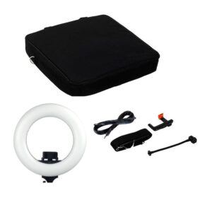 1550054478_757 Caruba Round Vlogger 12 inch LED Set with Bag, musta -LED-rengasvalosetti