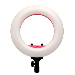 Caruba Round Vlogger 12 inch LED Set with Bag - Pink (MENZ) -rengasvalo