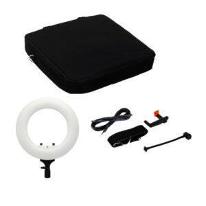 1550054620_171 Caruba Round Vlogger 12 inch LED Set with Bag, valkoinen -rengasvalo