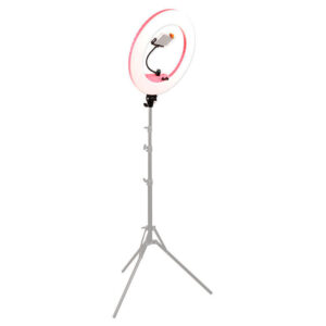 1560936138_907 Caruba Round Vlogger 18 tuuman LED Set Economy laukulla, pinkki -LED-rengasvalo