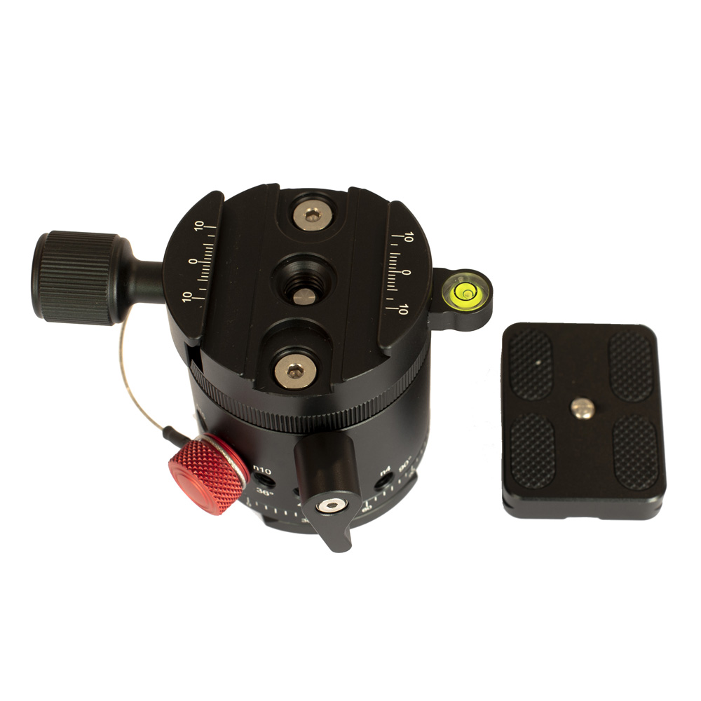 Caruba Panoramic Head Click System - rotating top ring & quick release (DH-55) -panoraamajalustapää
