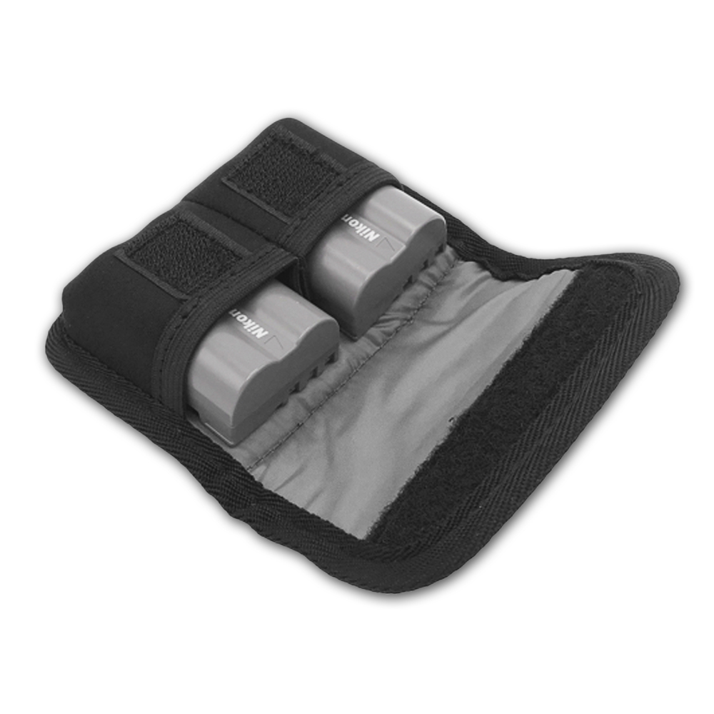 Caruba Battery Holder 2 pieces Grey -akkujen suojapussi