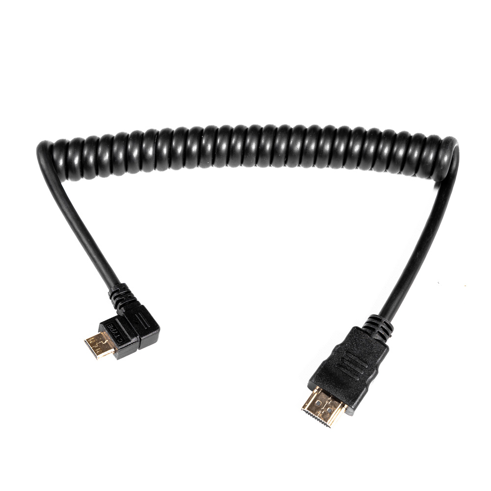 1610093325_426 Caruba HDMI-MiniHDMI Spring Wire Angled -HDMI-kaapeli
