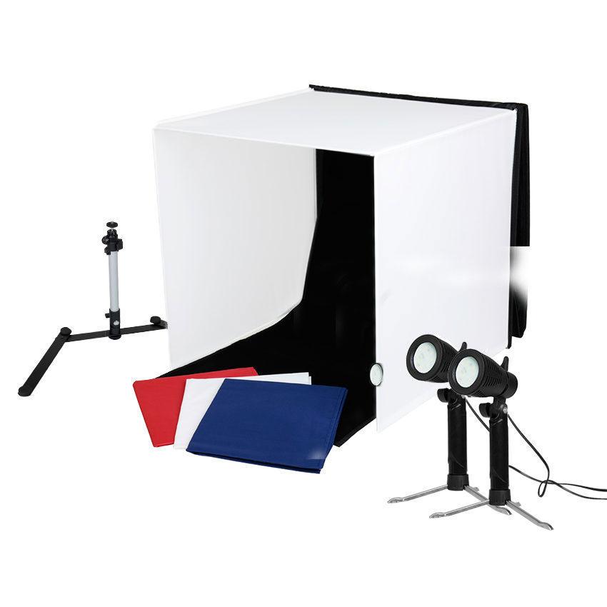 1649315695_929 Caruba Portable Photostudio 50x50x50cm with Separate LED Bulbs -minikuvausstudio