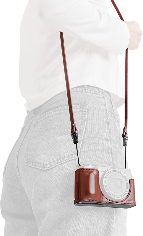 800q-02_135850 SmallRig 5687 Quick Release Shoulder Strap for Ricoh GR-series -punainen