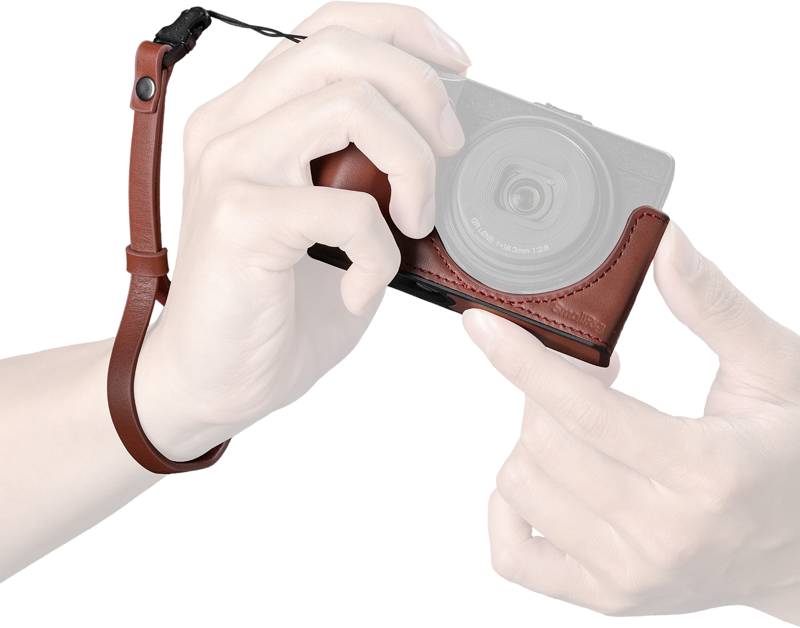800q-02_135853 SmallRig 5684 Quick Release Wrist Strap for Ricoh GR-series -punainen