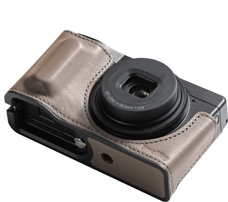 800q-02_135859 SmallRig 5677 Leather Case Kit for Ricoh GR IV / III / IIIx / III HDF / IIIx HDF -harmaa