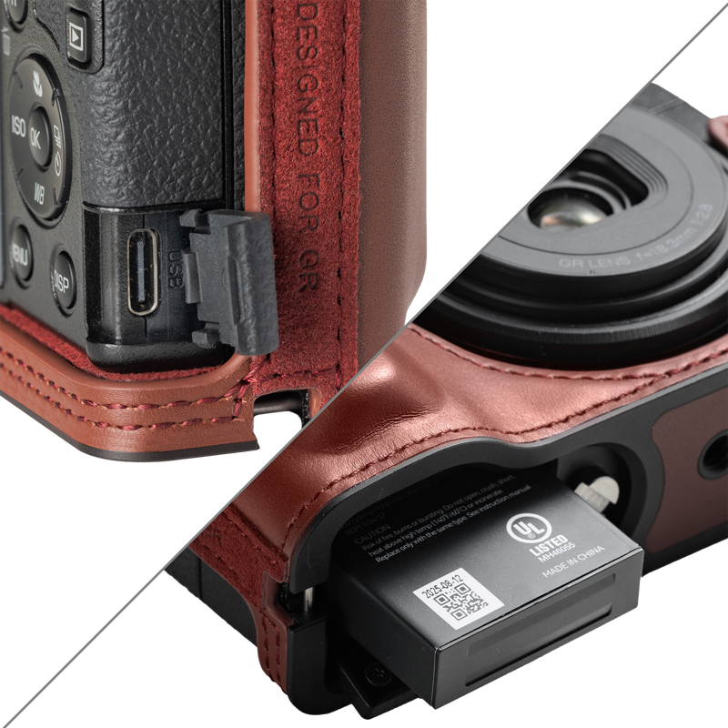 800q-03_135858 SmallRig 5678 Leather Case Kit for Ricoh GR IV / III / IIIx / III HDF / IIIx HDF -red