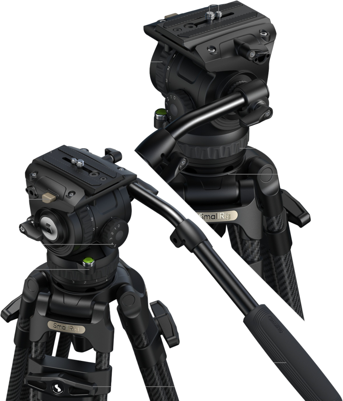 800q-03_136055 SmallRig 5580 FSD16 FreeSpeed Carbon Fiber Tripod -kolmijalka
