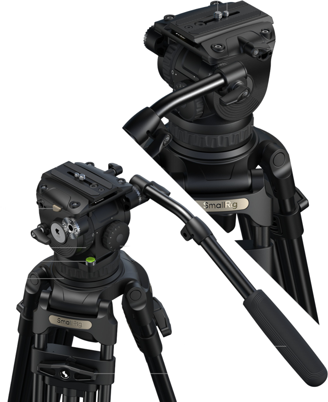 800q-03_136058 SmallRig 5577 FSD18 FreeSpeed Aluminum Tripod -kolmijalka