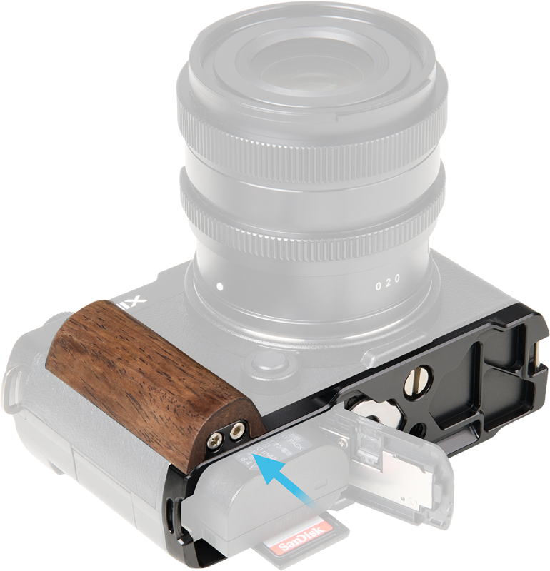 800q-05_136304 SmallRig 5945 L-Shaped Mount Plate with Wooden Handle for Lumix S9