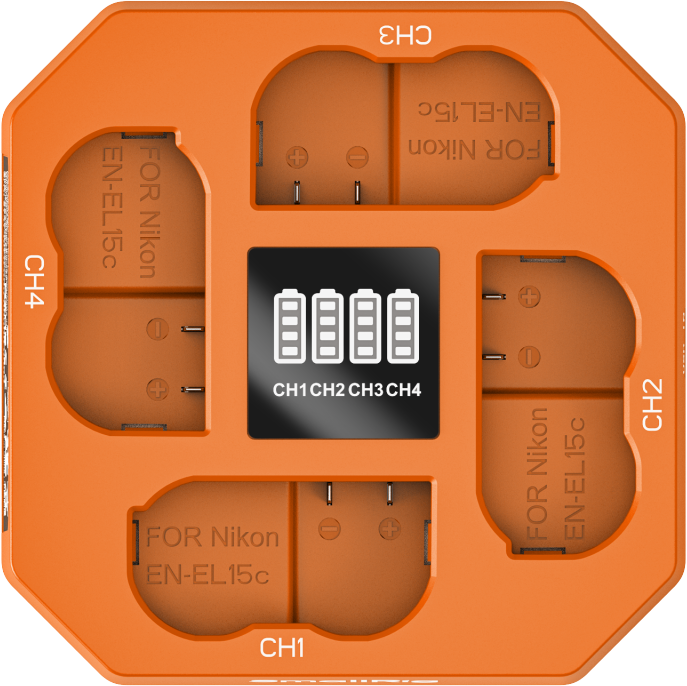 800q-05_136363 SmallRig 5747 Four-Channel Camera Battery Charger for EN-EL15c -akkulaturi