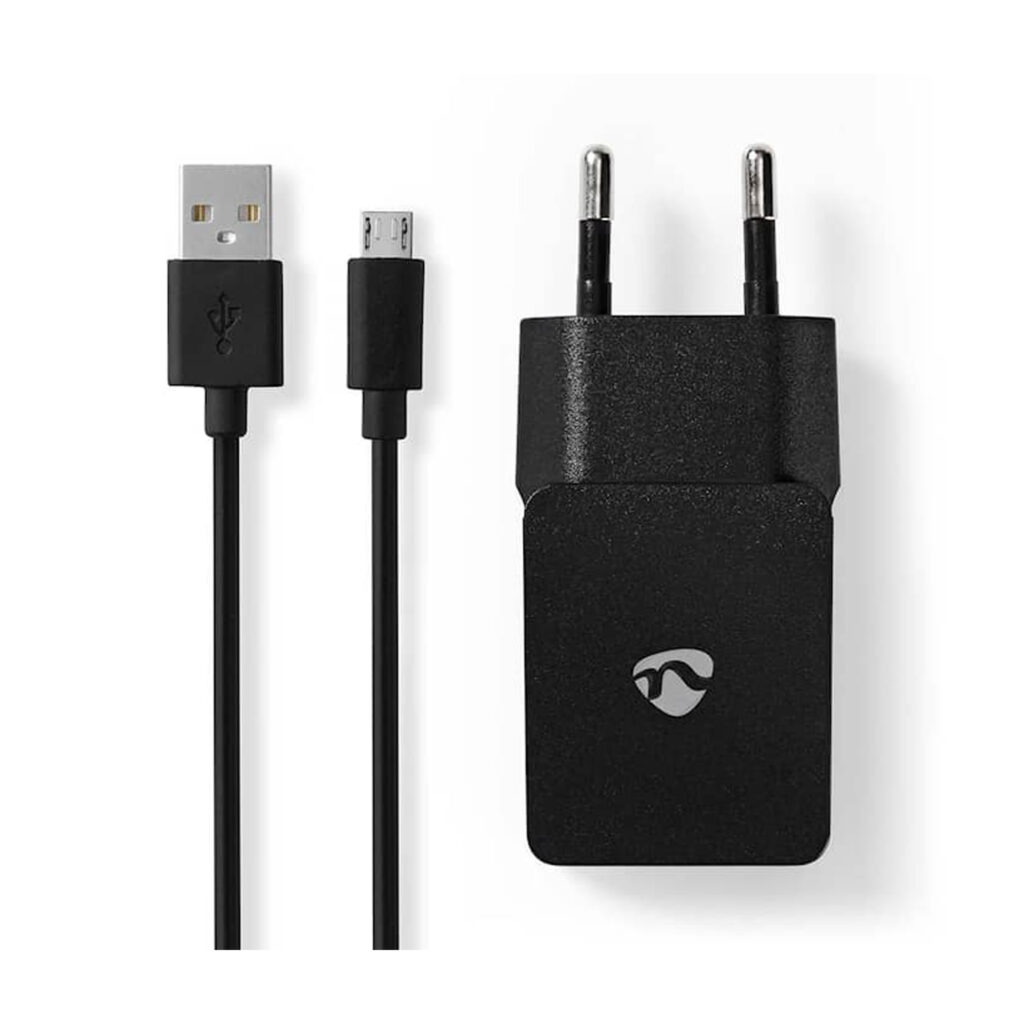 NedisLaturiMusta Nedis Seinälaturi 1-Ulostulo 2.1A - Micro-USB Musta