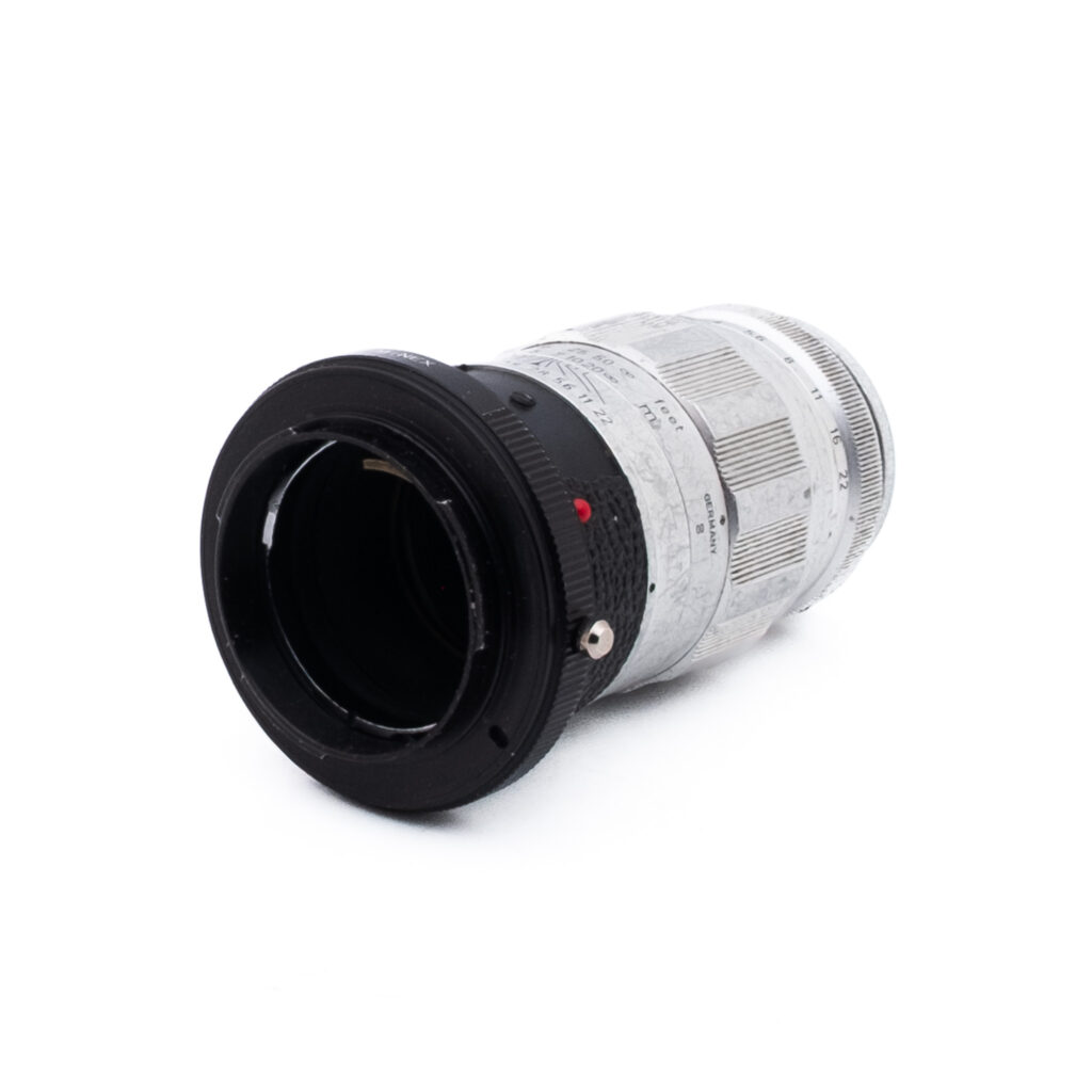 Leitz 90mm f28-1 Leitz Wetzlar Elmarit 90cm f/2.8 + LM-NEX Adapter - Käytetty