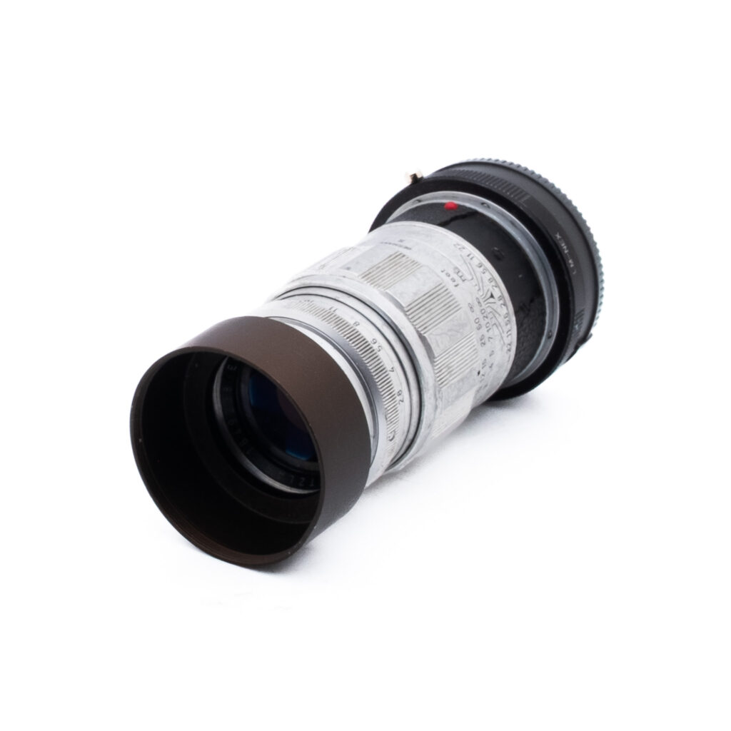 Leitz 90mm f28-3 Leitz Wetzlar Elmarit 90cm f/2.8 + LM-NEX Adapter - Käytetty