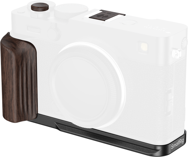 800q-01_136690 SmallRig 6237 L-Shaped Mount Plate with Wooden Handle X-E5 Ebony/musta