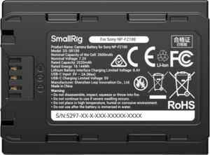 800q-04_136473 SmallRig 5297 USB-C Camera Battery with Power Display for Sony NP-FZ100 -akku