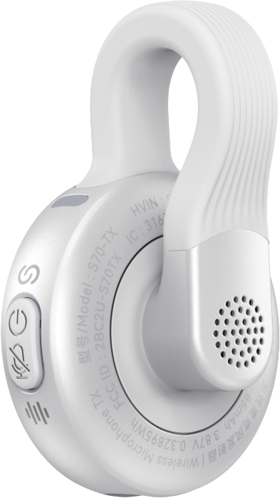 SmallRig 5716 S70 Wireless Microphone -valkoinen