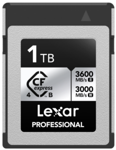 Lexar CFexpress 4.0 Pro Silver, R3600/W3300 1TB memory card