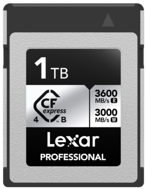 Lexar CFexpress 4.0 Pro Silver, R3600/W3300 1TB memory card