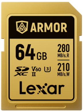 Lexar SDXC ARMOR Gold UHS-II R280/W210 V60 64GB -muistikortti