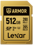 Lexar SDXC ARMOR Gold UHS-II R280/W210 V60 512GB -muistikortti