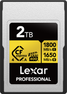 Lexar CFexpress 4.0 Pro Gold R1800/W1650/SW1400 Type A 2TB -muistikortti