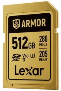 Lexar SDXC ARMOR Gold UHS-II R280/W210 V60 512GB -muistikortti