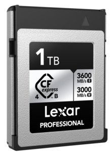 Lexar CFexpress 4.0 Pro Silver, R3600/W3300 1TB memory card