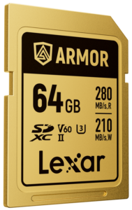 Lexar SDXC ARMOR Gold UHS-II R280/W210 V60 64GB -muistikortti
