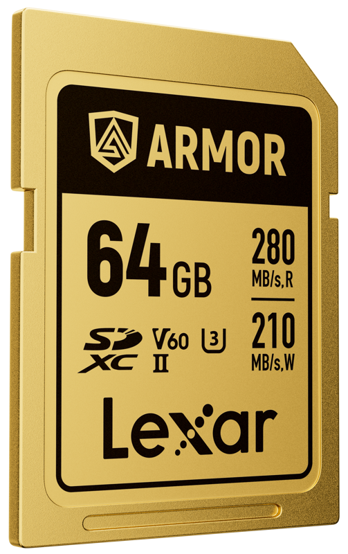 Lexar SDXC ARMOR Gold UHS-II R280/W210 V60 64GB -muistikortti