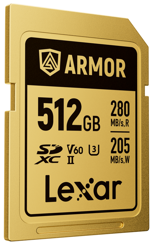 Lexar SDXC ARMOR Gold UHS-II R280/W210 V60 512GB -muistikortti