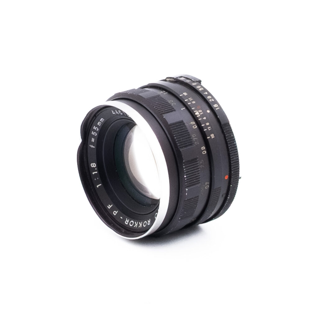 Rokkor PF 55mm f18-2 Minolta Auto Rokkor-PF 55mm f/1.8 - Käytetty