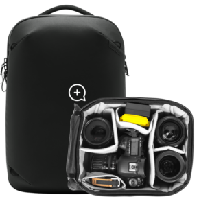 Peak Design Travel Backpack 20L with Camera Cube (S-Medium) Black - travel rucksack