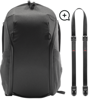 800q-01_136783 Peak Design Everyday Backpack 15L Zip v2 Black + Free Leash -kamerareppu