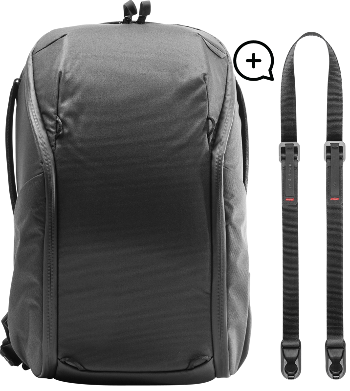 800q-01_136786 Peak Design Everyday Backpack 20L Zip v2 Black + Free Leash -kamerareppu