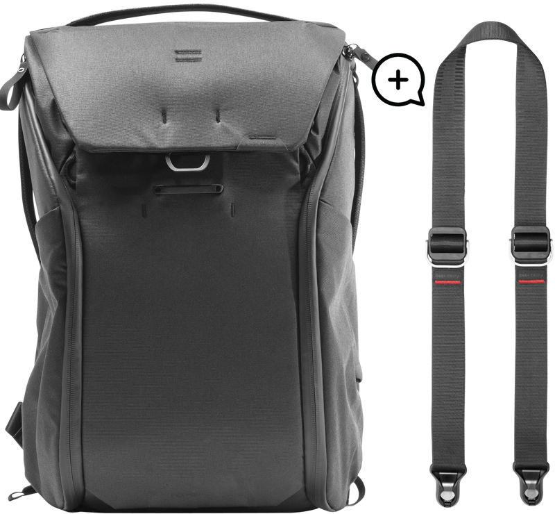 800q-01_136792 Peak Design Everyday Backpack 30L v2 Black + Free Slide Lite Strap -kamerareppu